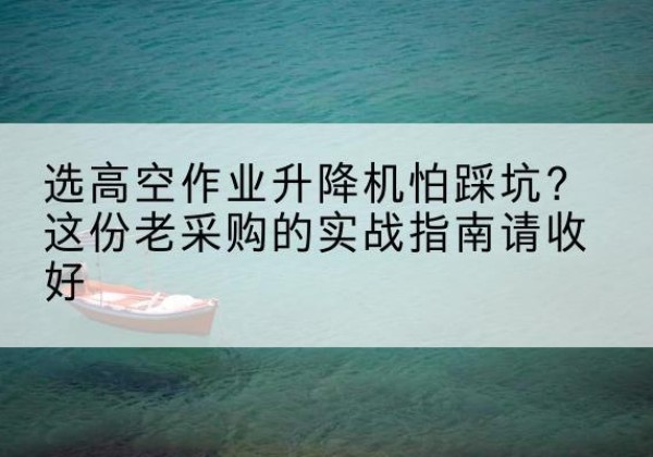 福安高空作业升降机厂家推荐-选高空作业升降机怕踩坑？这份老采购的实战指南请收好